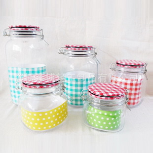 Glass storage system, square milk powder, tea