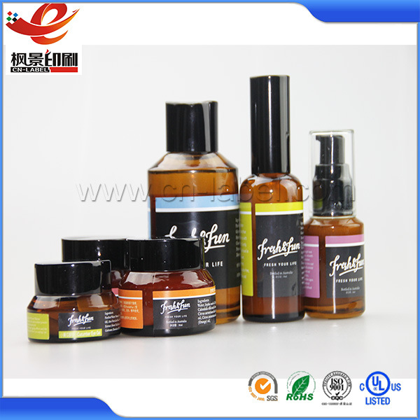 化妆品不干胶 彩色标签 铜版纸印刷多层折页标签多层贴纸
