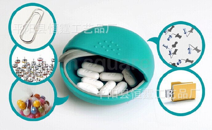 圆形七格药盒 一周小药盒 方便外出携带小药盒 可定制LOGO