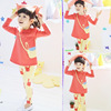 Autumn elastic cartoon set, trousers, children's clothing