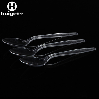 Hui Ye optimization Disposable spoon Small spoon Plastic spoons Thickened type a soup spoon Water-ice Dessert