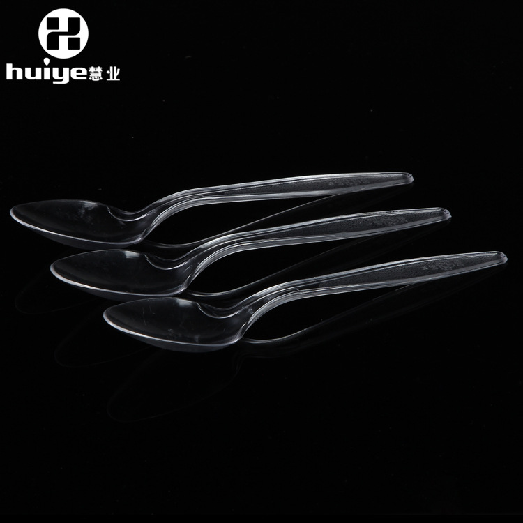 Hui Ye optimization Disposable spoon Small spoon Plastic spoons Thickened type a soup spoon Water-ice Dessert