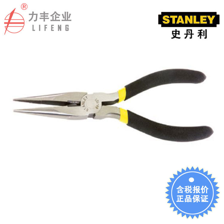 【含税】史丹利工具 黑色双塑柄尖嘴钳 84-100-23至84-102-23