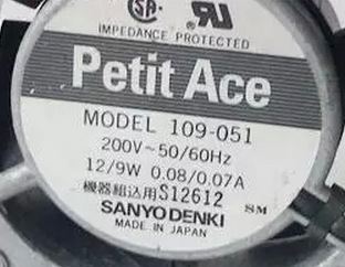 原装正品 三洋 109-051 AC200V 12/9W 0.08A/0.07A 交流散热风扇