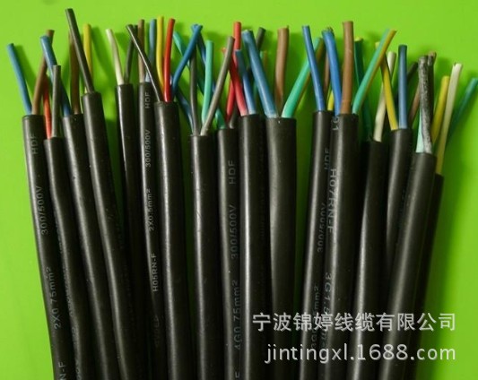 浙江锦婷线缆生产RVV铜芯柔软橡胶线HO7RN-F防水防油橡胶线VDE