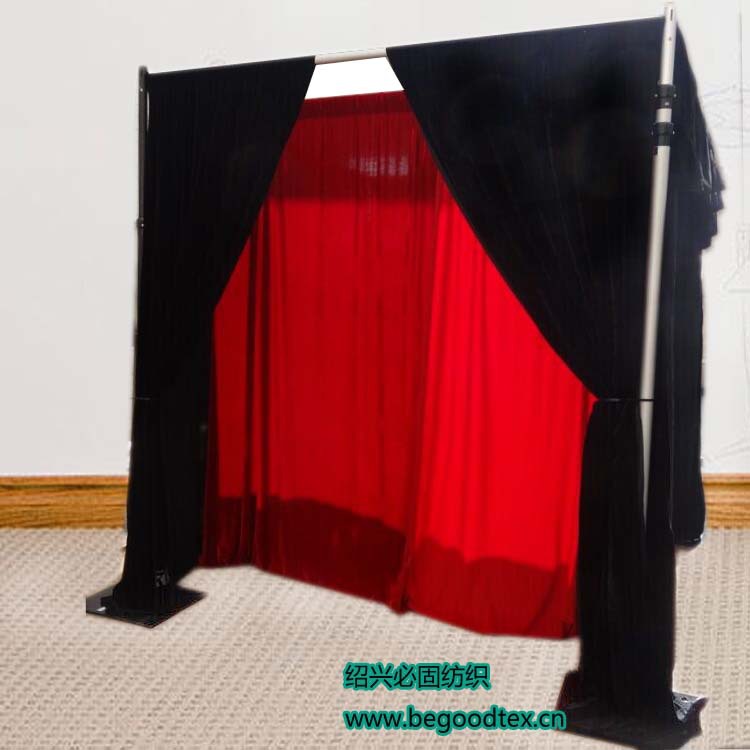 阻燃全涤金丝绒面料 防火防燃舞台幕布 难燃装饰布