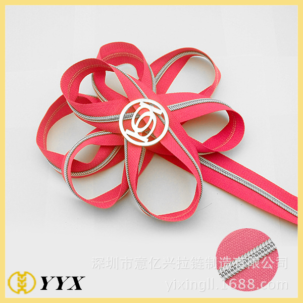 厂家批发3#5#人字纹金牙银牙电镀牙拉链尼龙拉链箱包拉链服装拉链