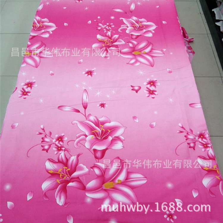 全涤磨毛布面料 3D印花家纺夏凉被用全涤布料