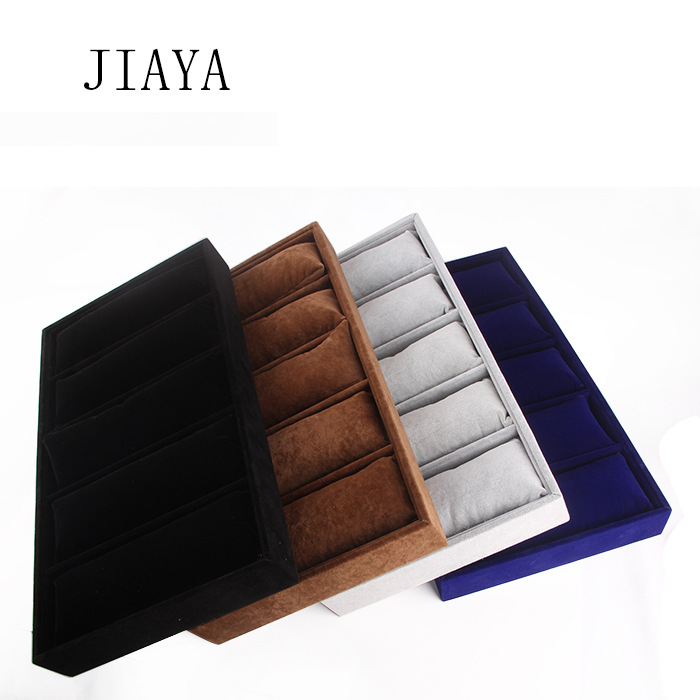 Ice Fleece Watch Display Plate Bracelet Bracelet Storage Box Jewelry Multi-Layer Pillow Plate