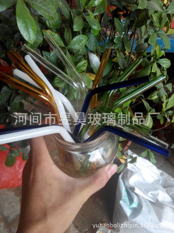 直径8mm高硼硅彩色玻璃吸管十种颜色可选批发定做量大从|ms