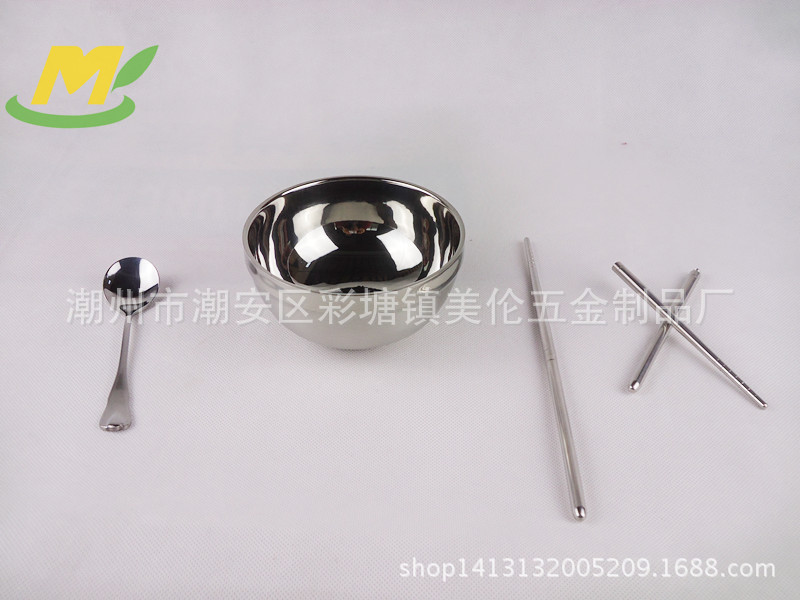 Portable Single Stainless steel Bowl spoon Gift bag suit Manufactor Direct selling wholesale Single tableware