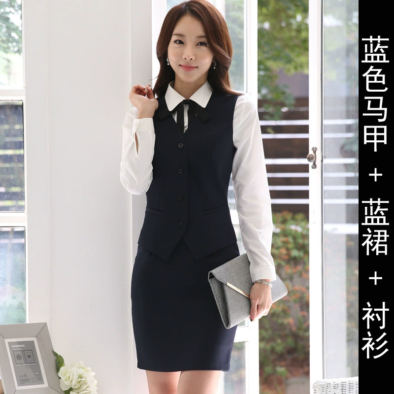 Осенний корейский костюм, жилет, брюки для работы, slim fit