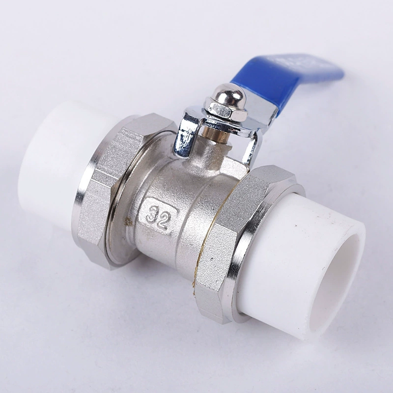 Производитель Ююань, оптовая продажа, PPR-разъем, медный шаровой кран, термоплав, несколько вариантов для живого шарового крана