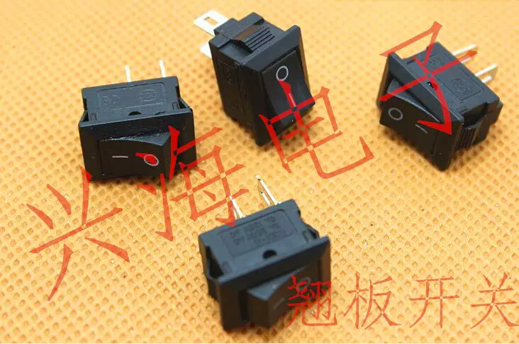 KCD11 小开关 红黑盖 尺寸10X15翘板开关/ 三档开开关