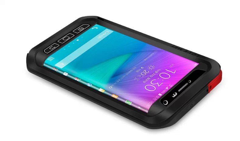 LOVE MEI Powerful Water Resistant Shockproof Dust/Dirt/Snow Proof Aluminum Metal Outdoor Heavy Duty Case Cover for Samsung Galaxy Note Edge