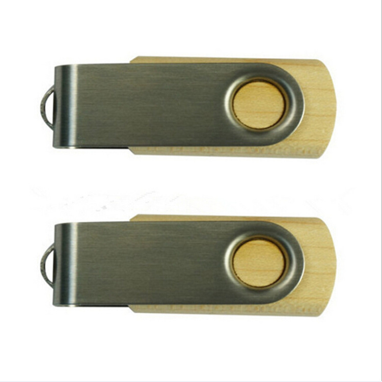 供应 旋转木质U盘 木头创意U盘 竹木礼品8G足量U盘 定制LOGO 质保