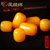 Chicken oil yellow beeswax color Tibetan yellow chalcedony long barrel long barrel beads beads top beads DIY accessories star