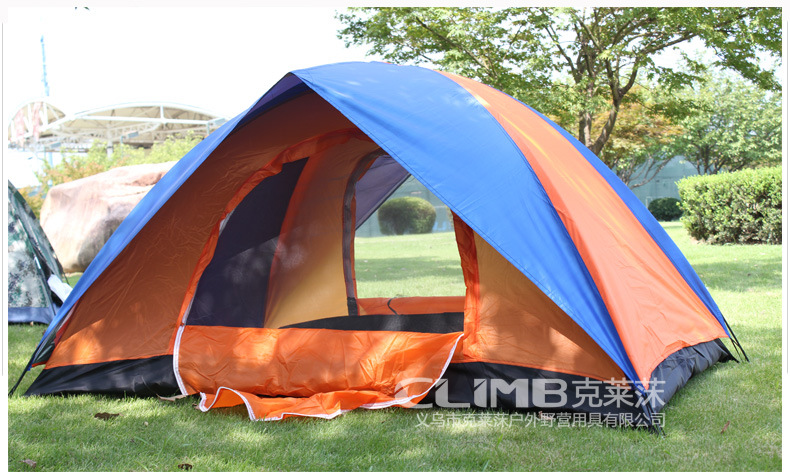 Outdoor tent 2-3-4 person tent outdoor double camping children's single leisure tent UV protection