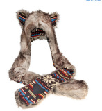 (Трансграничная торговля), бархатная мультяшная шапка, шарф, перчатки, европейский стиль