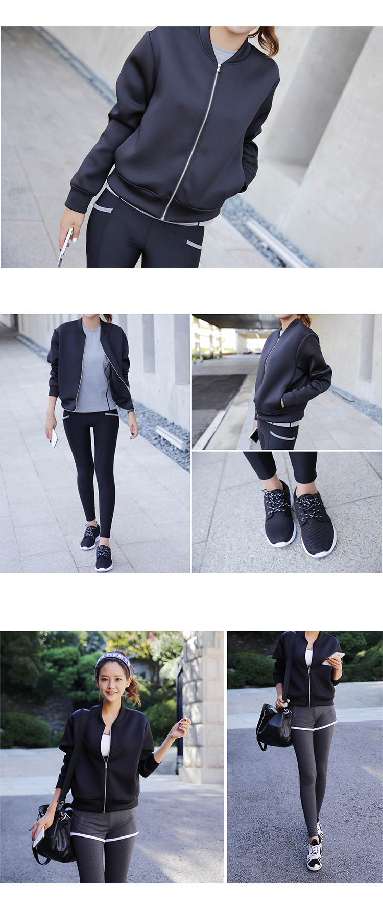 Mùa xuân và mùa thu Phụ nữ bóng chày mới mặc áo khoác dài tay Thể thao ngoài trời Casual Running Fitness Yoga Jacket áo khoác chạy bộ