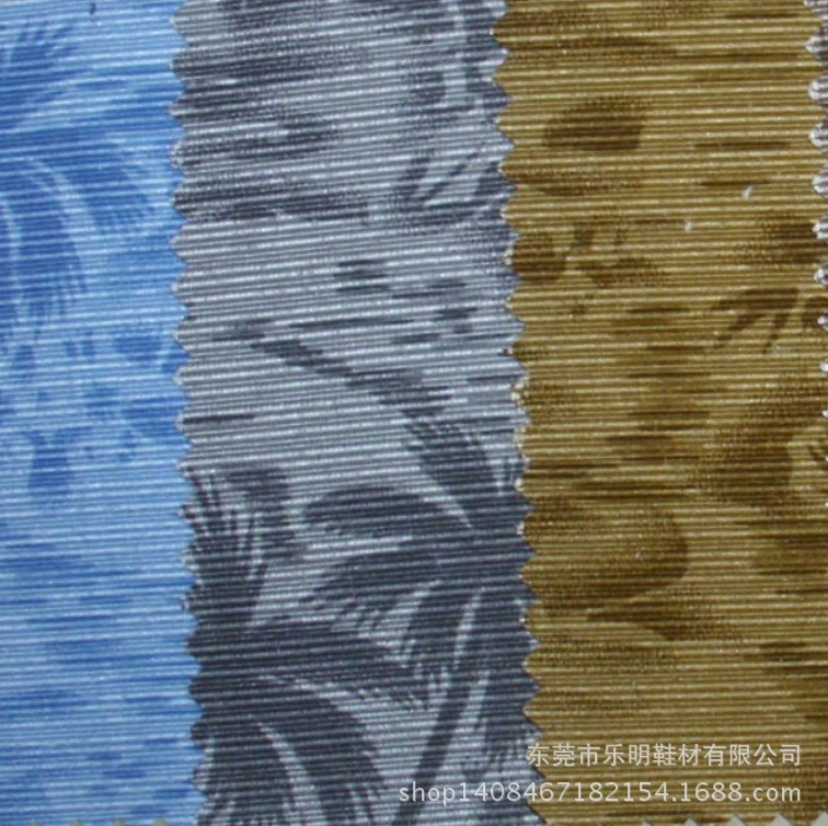 DB5195支持网购混批印椰树山东绸布料 箱包手袋鞋材面料