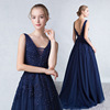 Wholesale bride long wine toast new V Collar Dress Lace Wedding Evening Dress