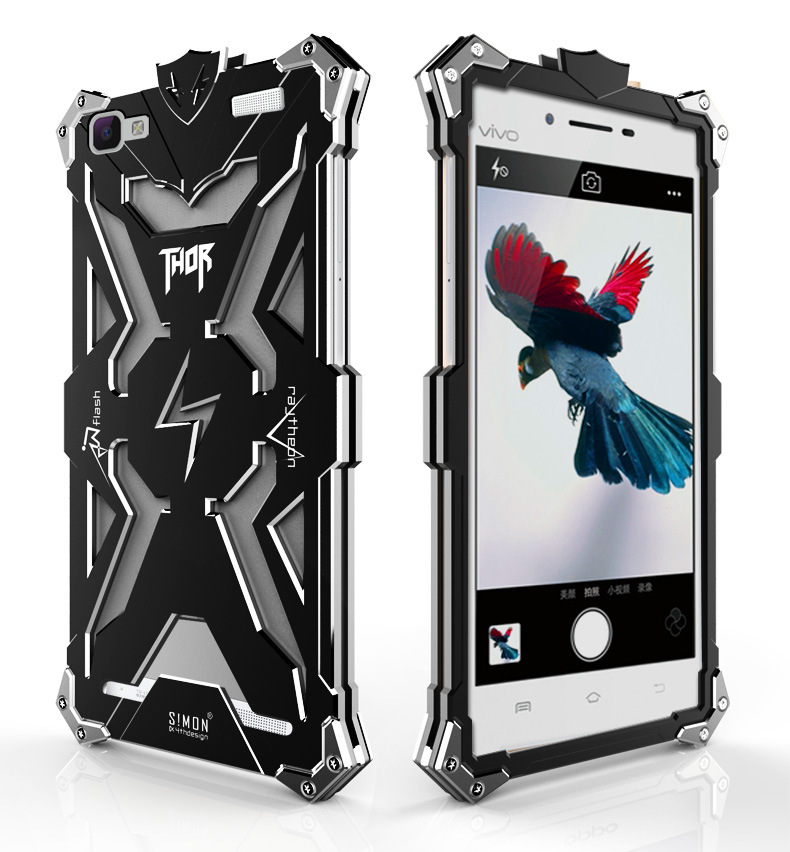 SIMON THOR Aviation Aluminum Alloy Shockproof Armor Metal Case Cover for vivo Y37