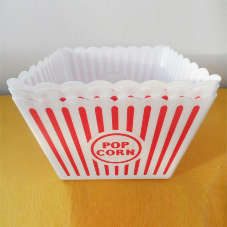 厂家供应大号方形塑料糖果爆米花桶PP材质方形容量3.5L