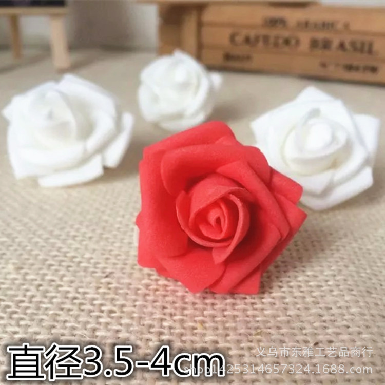 卡通花束材料 泡沫花pe花塑料花DIY手工迷你玫瑰批发4cm|ru