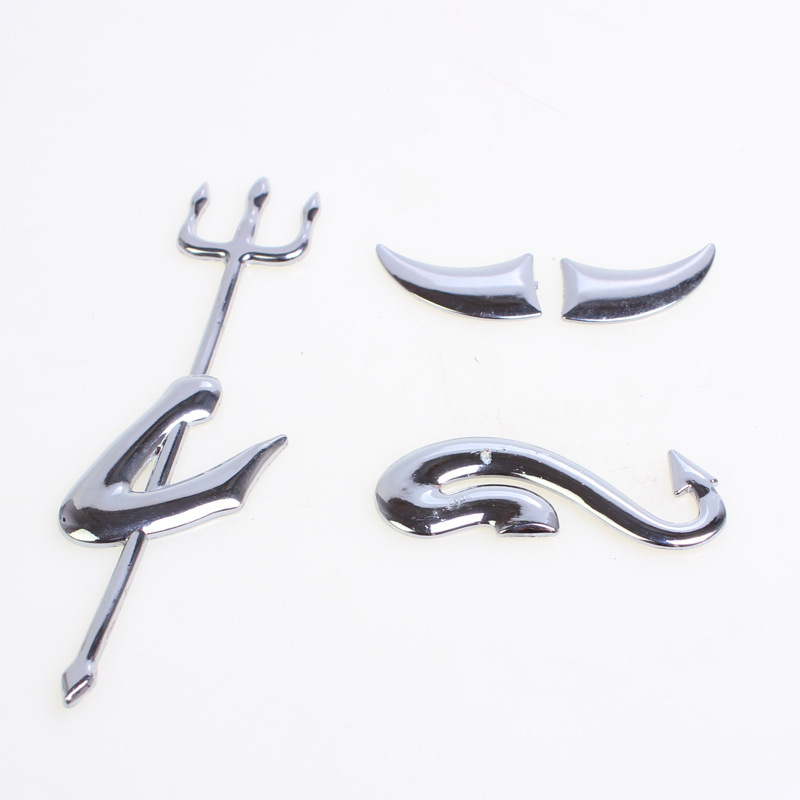 汽車金屬改裝標(biāo) 實(shí)心金屬小惡魔 3D立體金屬惡魔車貼 R199-14