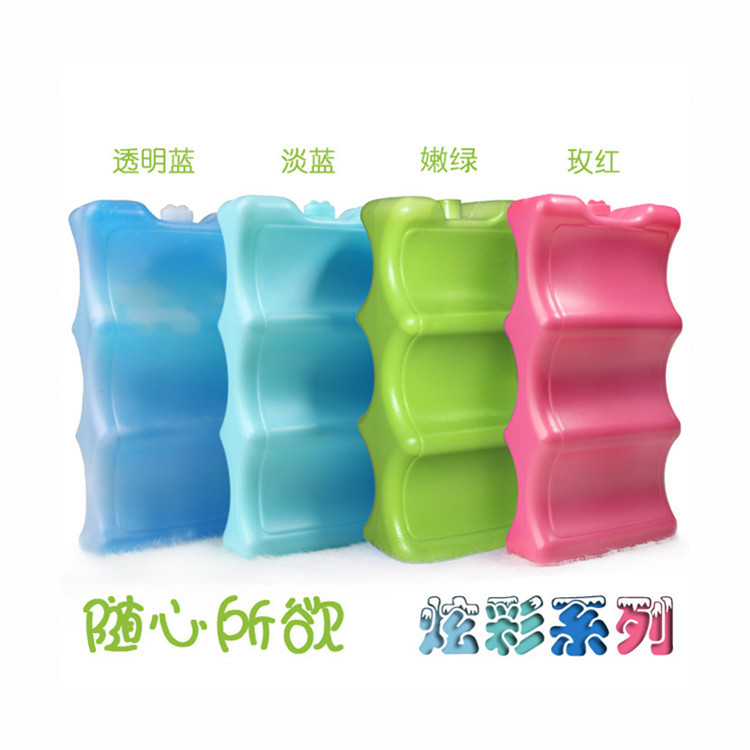 婵之语波浪蓝冰600ml蓄冷冰盒超长保冷无需注水反复使用|ru