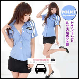 情趣内衣 套装诱惑 女警服警察制服 性感开衩夜店扮演