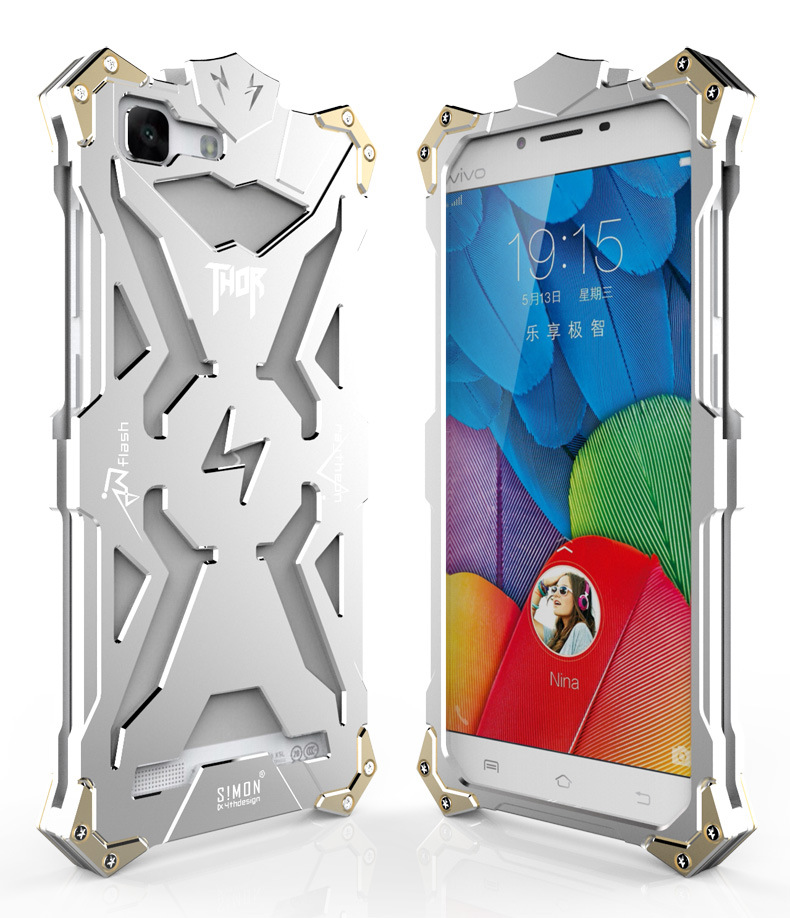 SIMON THOR Aviation Aluminum Alloy Shockproof Armor Metal Case Cover for vivo X5 X5l X5v X5f X5sl X5m
