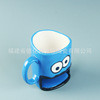 Ceramic biscuits cup emoticon cup ceramic double -layer cup cooking cup cookie Mark cup