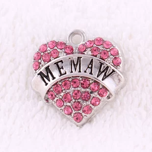 Любовь MEMAW сплав инкрустированная алмазная подвеска