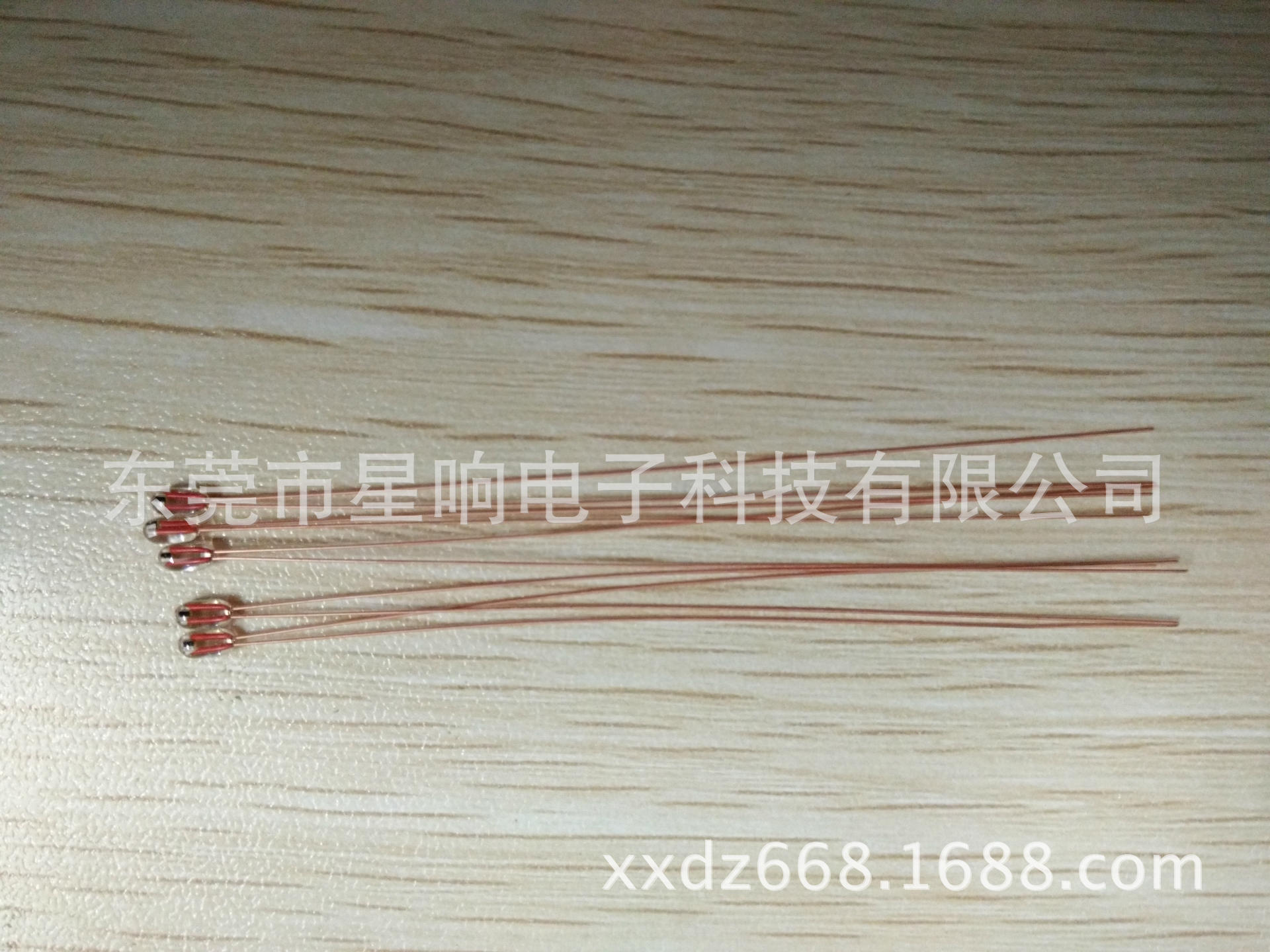 玻璃头珠状NTC热敏电阻温度探头 10K 50K 100K 3950 1% 厂家直销