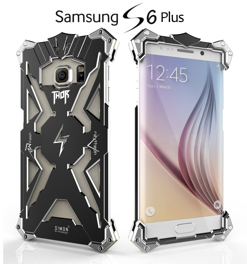 SIMON THOR Aviation Aluminum Alloy Shockproof Armor Metal Case Cover for Samsung Galaxy S6 Edge Plus