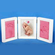 寶寶滿月手足印紀念新生兒小腳丫留念嬰兒手印相框百日周歲紀念品