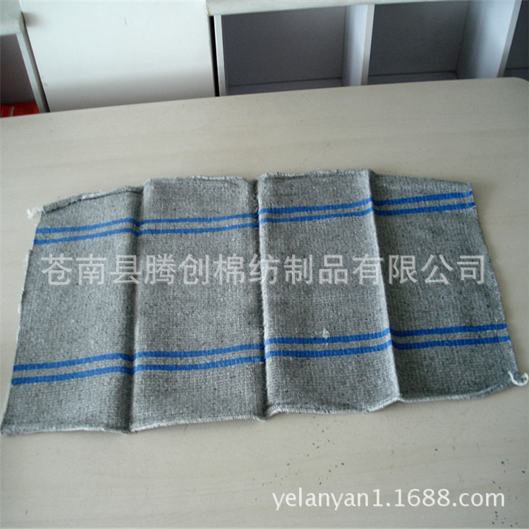 苍南县腾创厂家批发灰色蓝条棉抹布擦地巾地拖布棉布