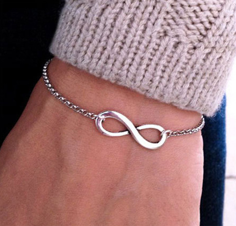 欧美外贸手饰饰品热销推荐 时尚 简洁复古吉祥数字个性8字手链|ru