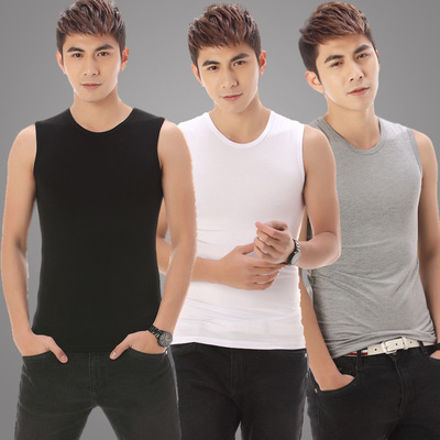 Selling modal vest summer man Sports vest Tight fitting Self cultivation Elastic force Broad shoulders vest wholesale