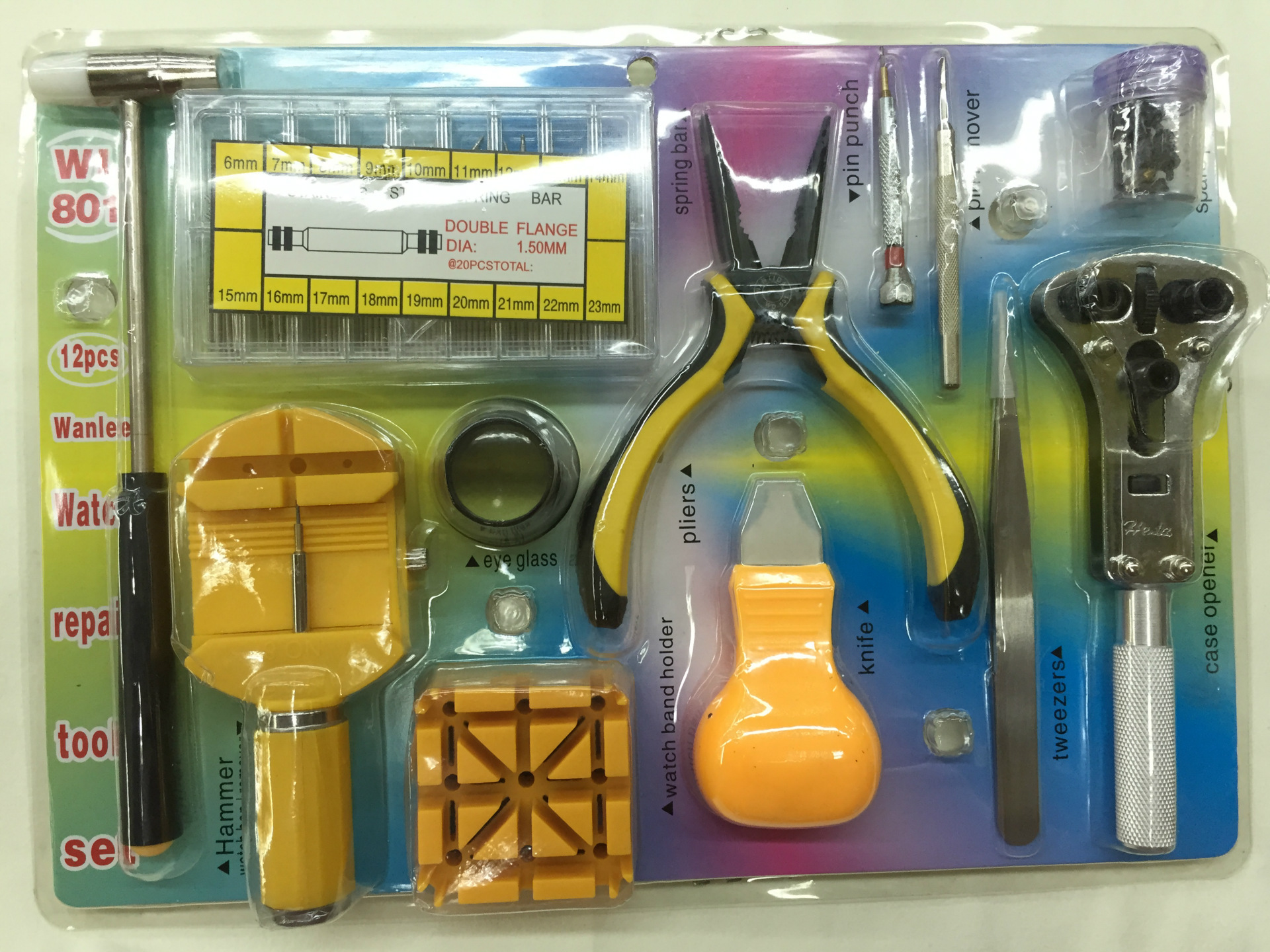 手表工具 修表工具  优质12件新型修表工具套装编号WL801