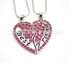 Diamond FRIEND Good Friends Heart -shaped necklace