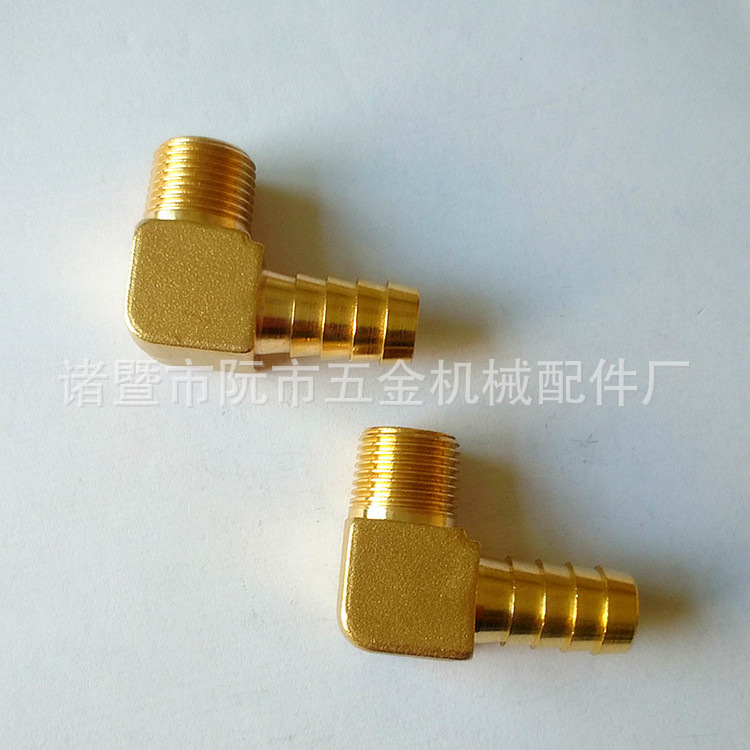 美制NPT外牙直角宝塔弯头，M3/8 NPTx12mm 10.5mm