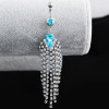 New flash drill lady Pteris tassels Drop Claw chain Belly Ring Belly button wholesale AliExpress explosion models