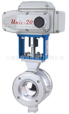 中隆鼎控供应VQ971-16P电动对夹式V型球阀 ZAJV电动V型调节球阀