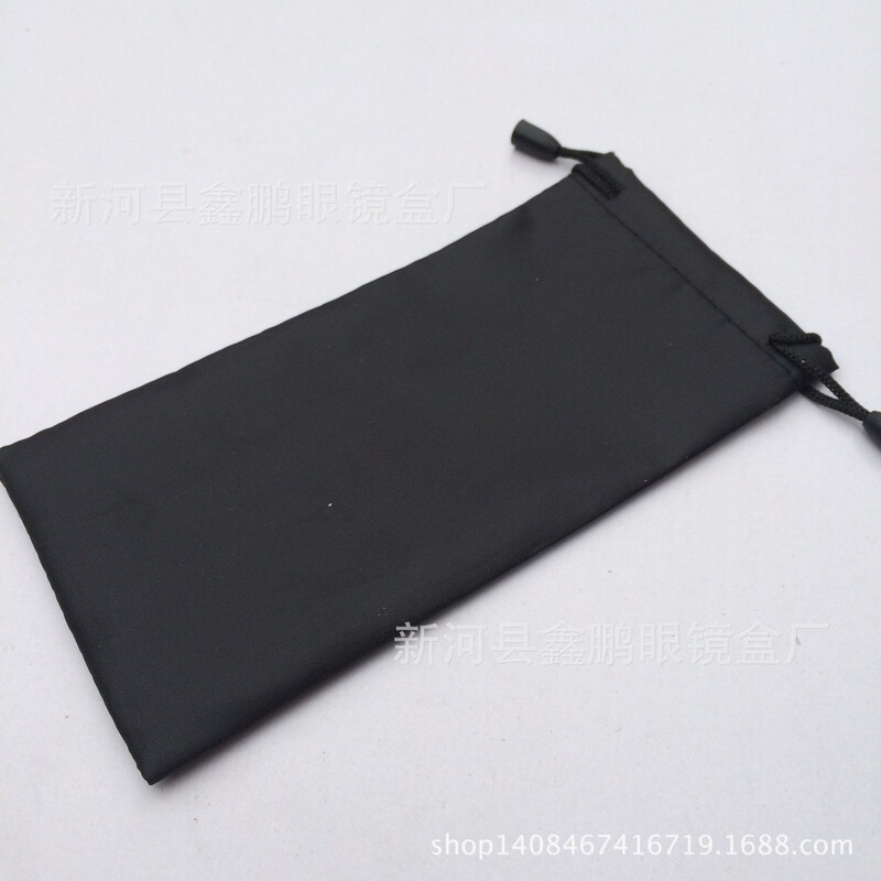 New sunglasses bag wholesale custom logo mobile phone bag jewelry ski black glasses bag cloth Black