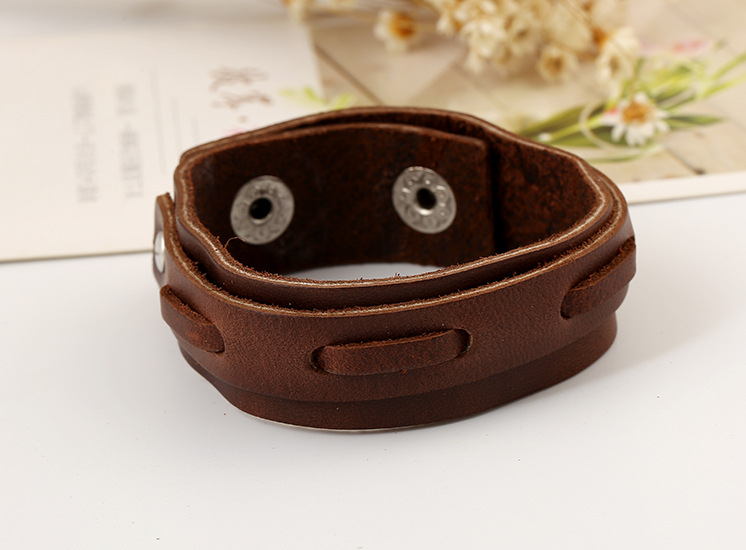 Simple leather bracelet menu0027s ladies retro leather rope braided bracelet leather jewelry