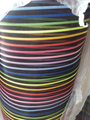 供應進口尼龍條紋沙網,彩色條紋紗網編織網,滌綸七彩沙網