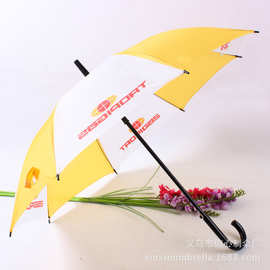 厂家定制直杆广告伞纯色拼色晴雨两用长柄伞 英文广告伞订做